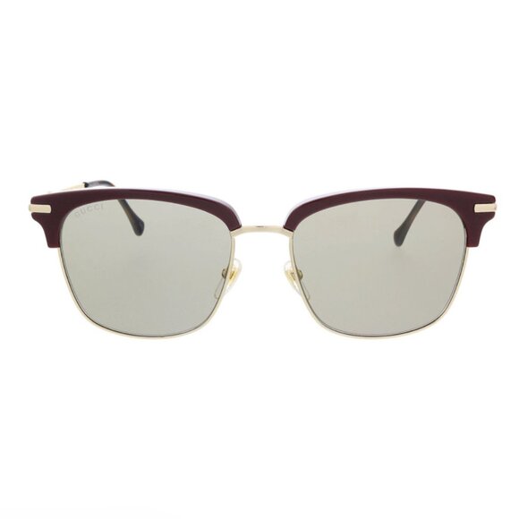 GUCCI GG0918S-003 Unisex Sunglasses Burgundy Red Gold Brown Tortoise/Green 56 mm - Picture 2 of 3